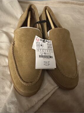 Zara Women's Suede Loafers in Light Brown